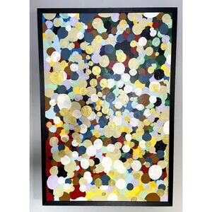 Large Abstract Oil Painting of Colorful Dots
